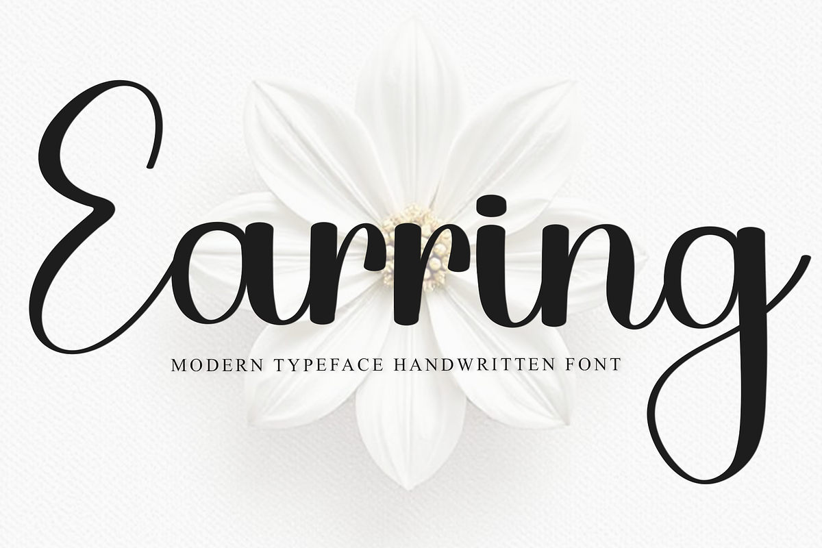 Earring, a Handwritten Font by InermediaSTUDIO (Photo 1 of 8)
