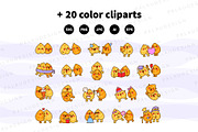 Cute Kawaii Autumn Leaf Couple, a Seasonal Illustration by Palau (Thumbnail 10 of 12)