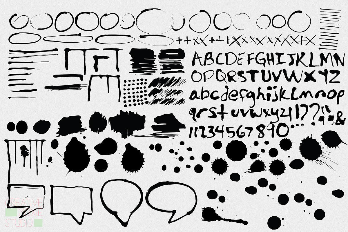 Handmade Ink Textures, a Shape Add-On by Creative Moxie Studio (Photo 3 of 3)