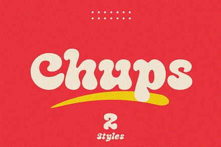 Chups - Groovy Retro Font, a Serif Font by roomspace creative lab