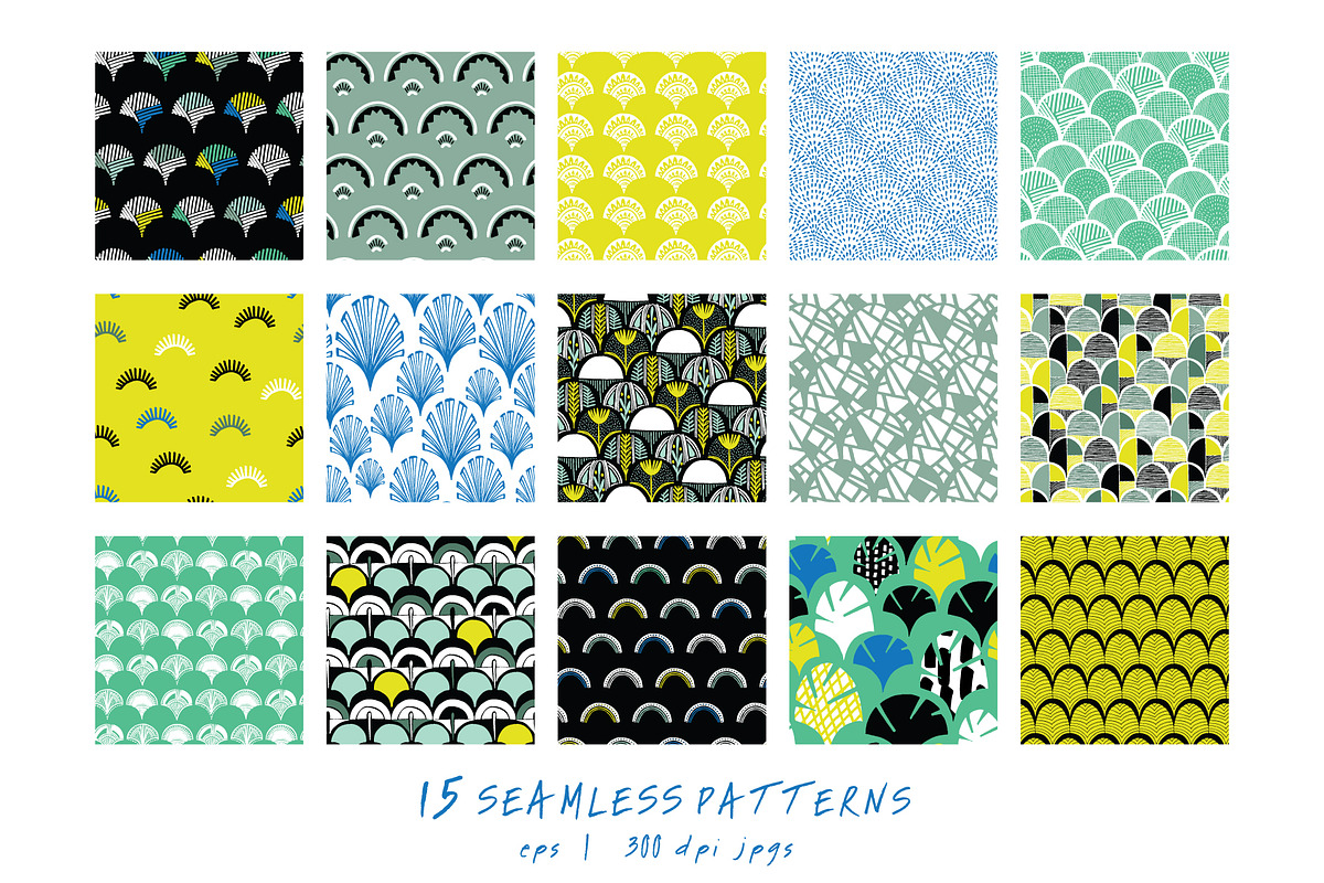 Hand Drawn Scale | Seamless Patterns, a Pattern Graphic by The Collective Studio (Photo 3 of 8)