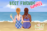 Best friends clipart. Summer besties, a Person Illustration by RivusArt (Thumbnail 11 of 11)