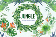 Tropical leaves branches watercolor, a Decorative Illustration by LABFcreations (Thumbnail 3 of 9)