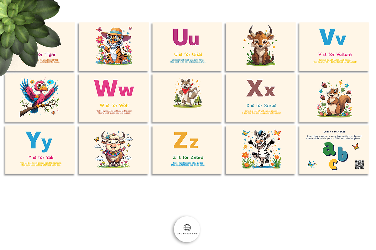 Children’s Alphabet Book of Animals, a Brochure Template by Nina Shaw (Photo 9 of 12)