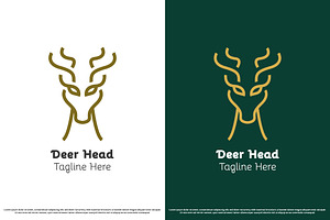Elegant Deer Head Logo Design Icon, a Branding & Logo Template by Morvana Crew
