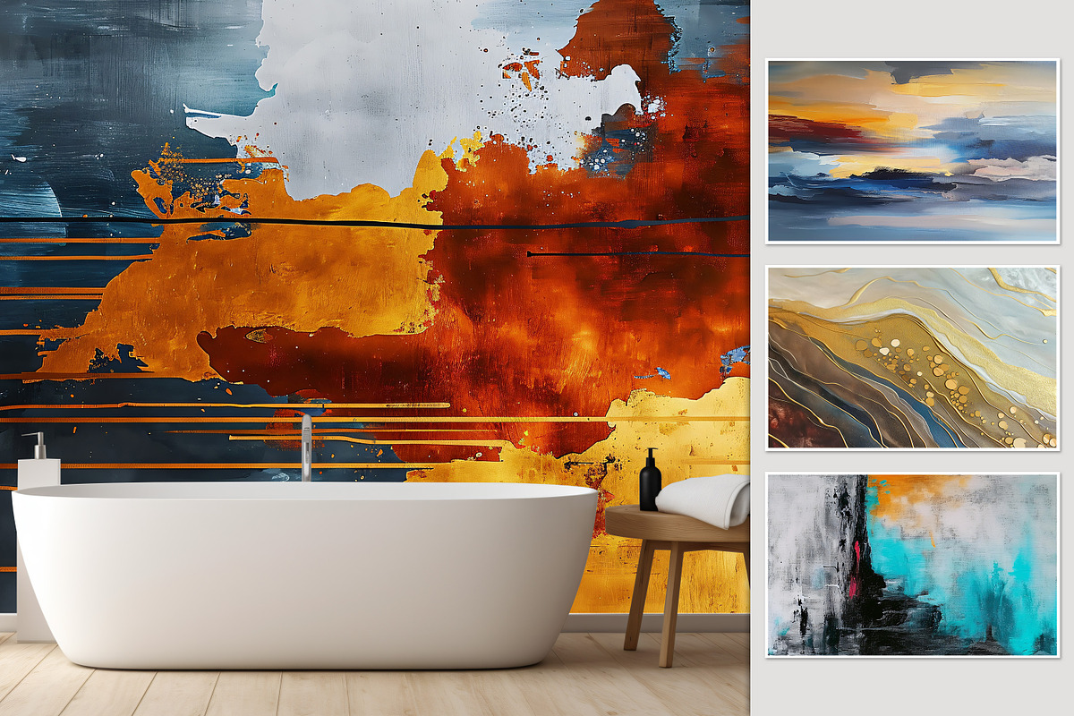 Abstract oil painting background, a Wallpaper Graphic by DamonYang's shop (Photo 4 of 7)