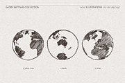 Etched Globe Sketches Collection, an Object Illustration by TheMountBirdStudio (Thumbnail 7 of 8)