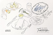 Editorial Tablescape Line Art, an Object Graphic by Mio Buono (Thumbnail 10 of 17)