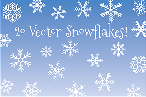 20 Vector Snowflakes