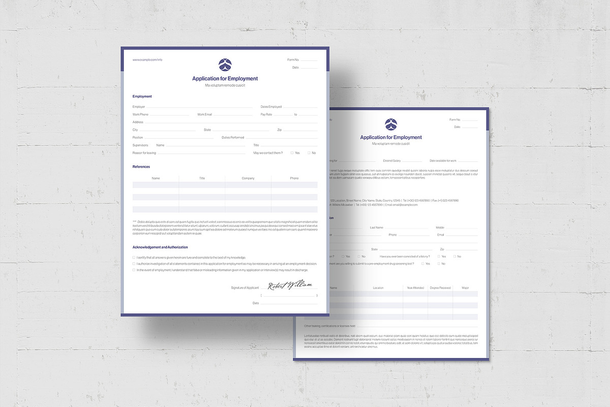 Employee Personal Information Form, a Stationery Template by BrandPacks (Photo 4 of 5)