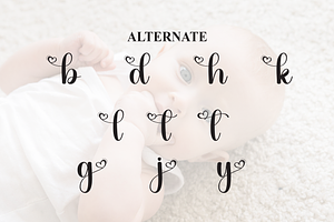 Cutebaby Script Font