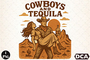 Cowboys and tequila PNG, an Illustration by DreamCafeArt (Thumbnail 1 of 7)