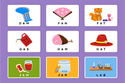 Cute Illustration CVC CARD set A, an Education Illustration by arsansp (Thumbnail 3 of 5)