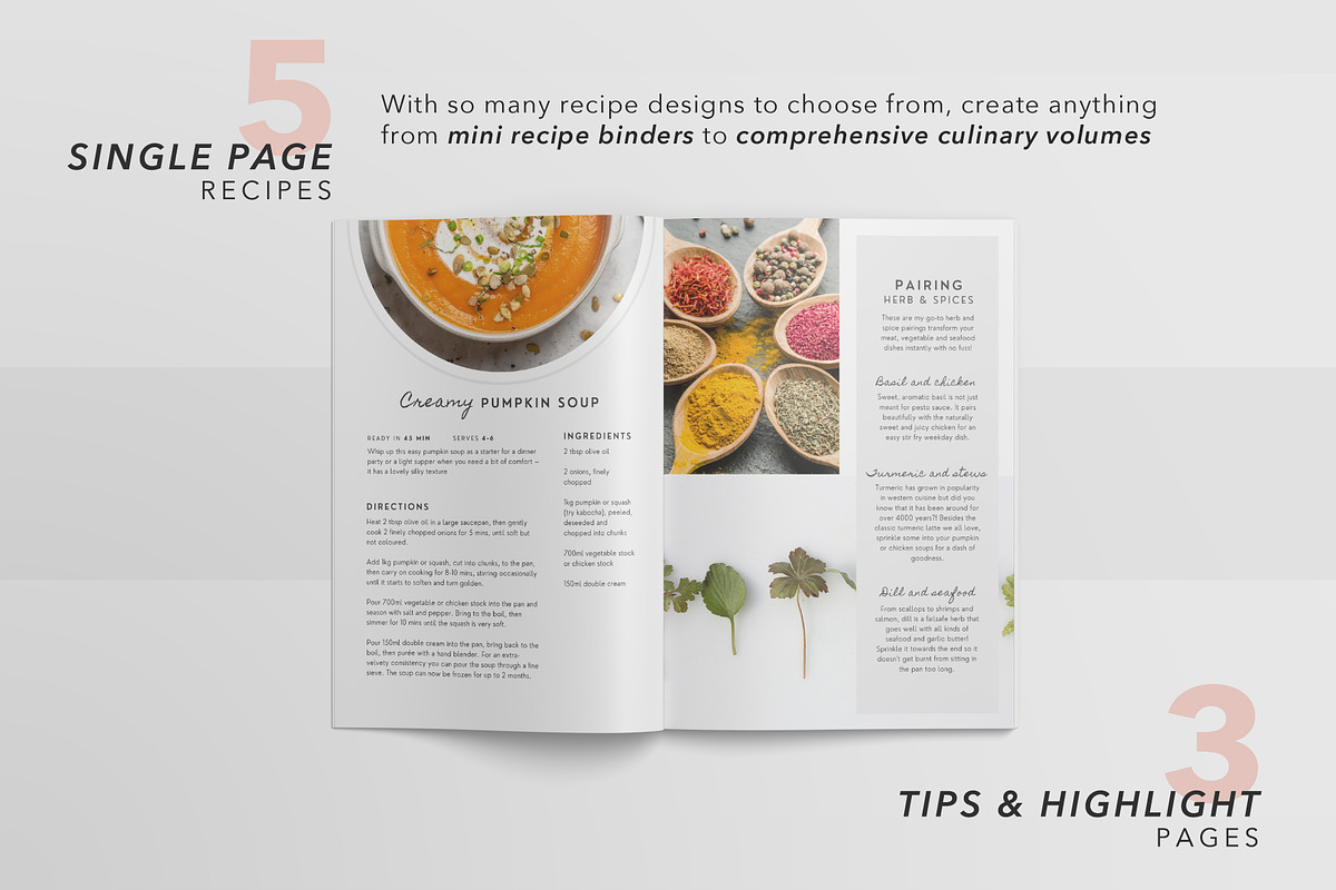 Minimalist Cookbook Canva Template, a Presentation Template by White Dreamers (Photo 4 of 10)