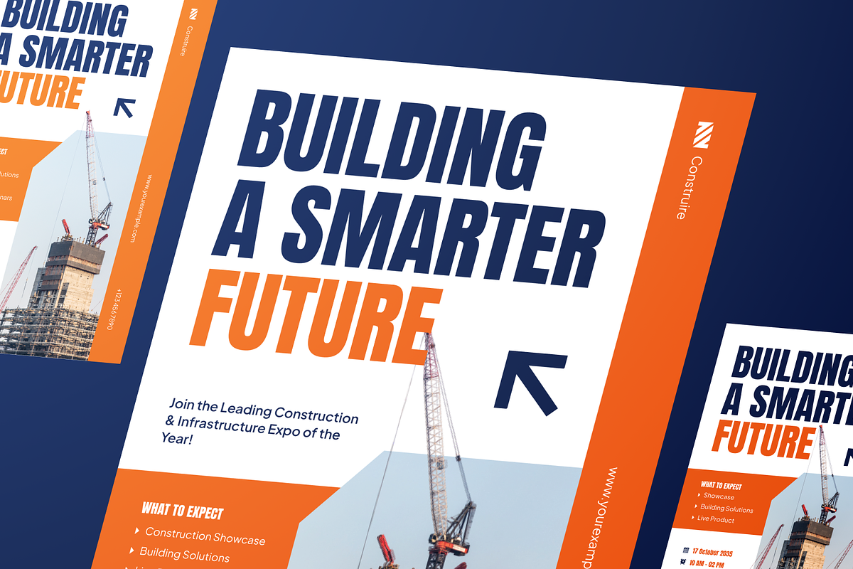 Construction Expo Flyer Set, a Flyer Template by Annora Studio (Photo 6 of 6)