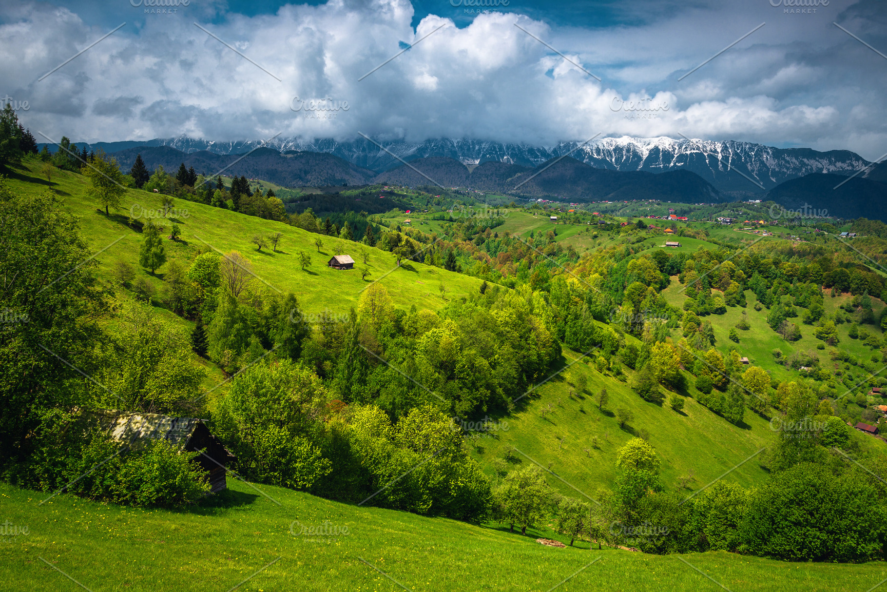 Early summer scenery with mountains, a Nature Photo by Alpine Dreams