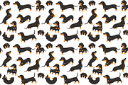 Dachshund vector illustration set, an Illustration by faitotoro (Thumbnail 2 of 3)