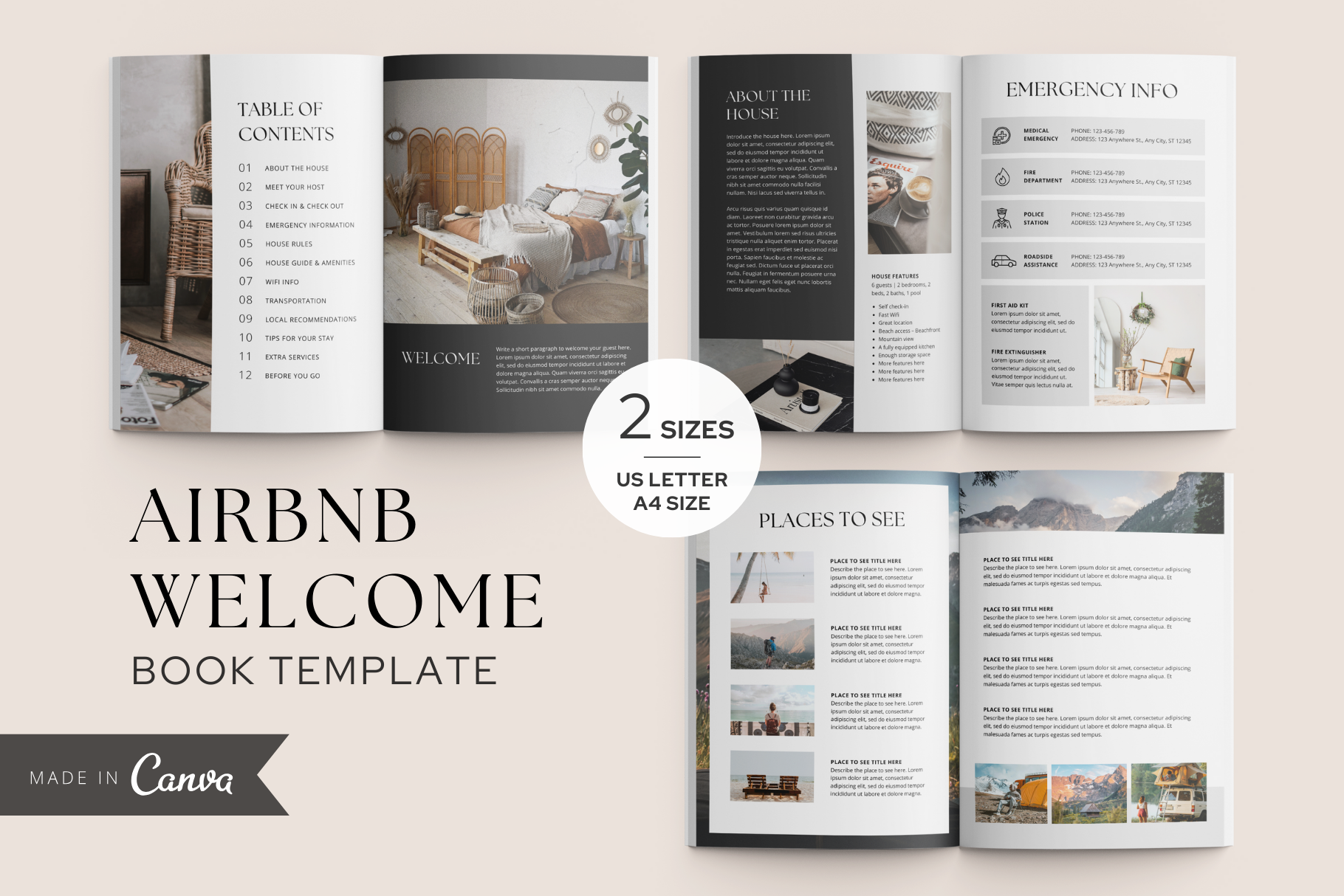 Airbnb Welcome Book Template, a Magazine Template by ShopRShop