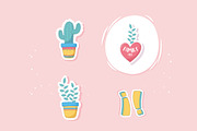 Cute Kawaii Sticker Set, a Templates & Theme by studiogstock (Thumbnail 2 of 5)