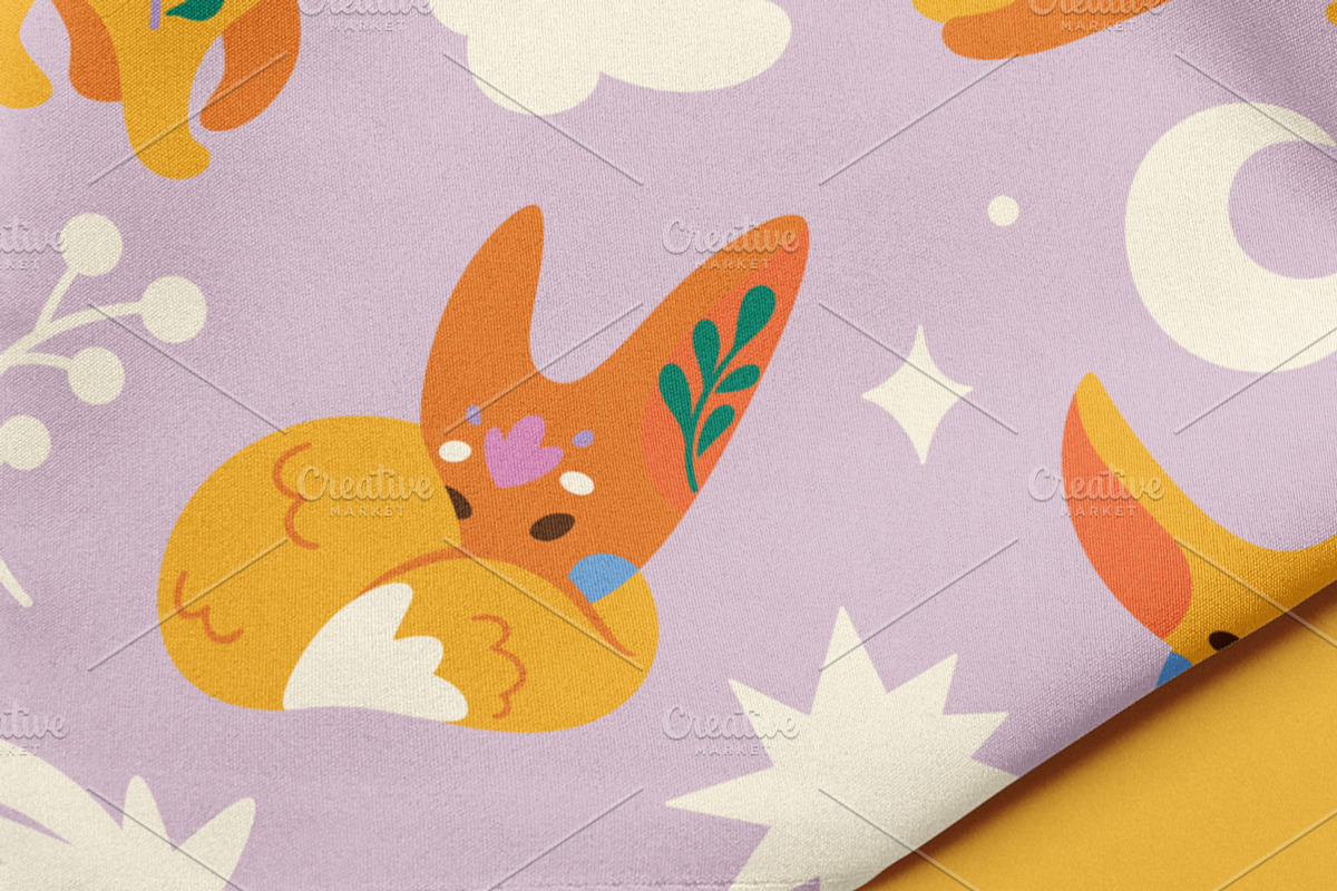 Fennec Foxes – Patterns & Stickers, a Pattern Graphic by PenguinHouse (Photo 8 of 8)