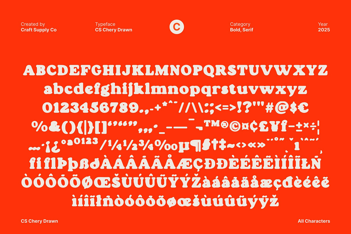 CS Chery Drawn, a Serif Font by Craft Supply Co. (Photo 8 of 8)