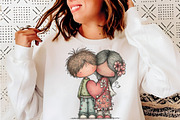 Sweet Pastel Valentine Couple PNG, an Illustration by SinaCreation (Thumbnail 11 of 11)