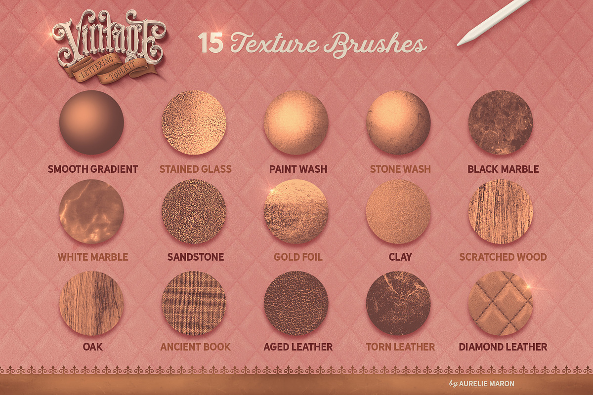 Vintage Lettering Toolkit, a Brush Add-On by Aurelie Maron (Photo 3 of 9)