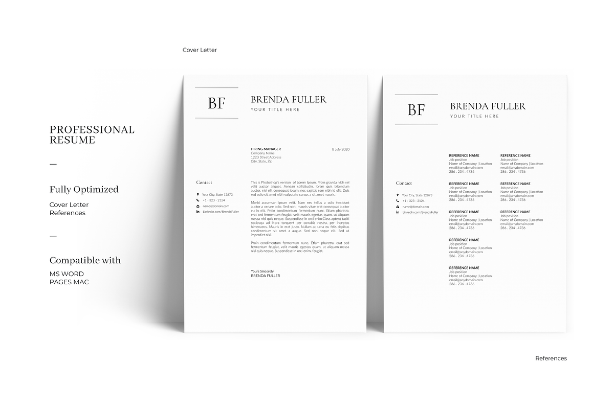 5 Page Professional Resume Template, a Resume Template by GraphicFlava (Photo 4 of 8)