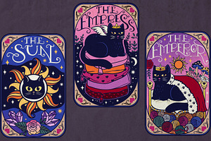 Cat Tarot Deck 11 Cards & BONUS