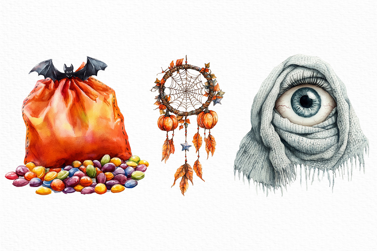 Creepy and Cozy Halloween Clipart, an Illustration by Craft Nest (Photo 5 of 6)