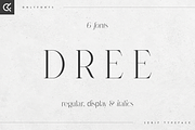 Dree serif typeface - 6 fonts, a Serif Font by Only Fonts (Thumbnail 1 of 10)
