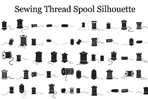 Sewing Thread Spool Silhouette, a Graphic by hafijul