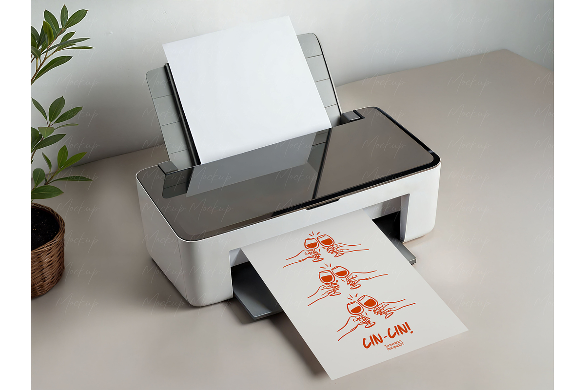 Minimalist Printer Paper Mockup, a Product Mockup by TatiMockup (Photo 5 of 5)