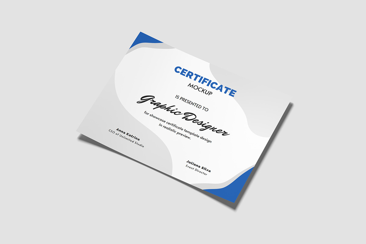 Certificate Mockups, an Advertising Mockup by graphiccrew (Photo 4 of 10)
