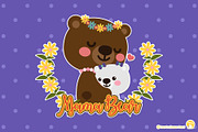 Mama Bear Digital Clip Art, a Seasonal Illustration by Cozy Cat Design (Thumbnail 2 of 10)