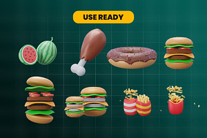 Food 3d Illustration Icon Pack