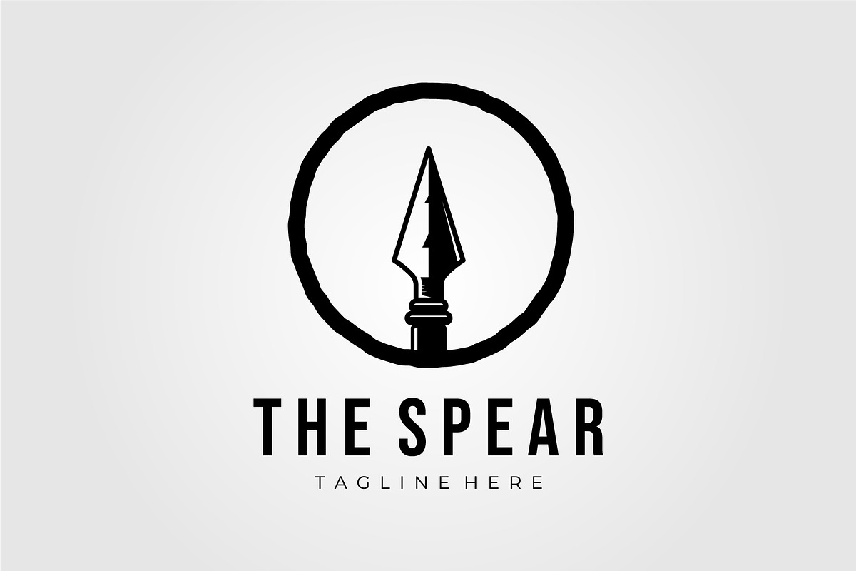 spear head pointed logo, a Graphic by Rizkaarishandy_shop