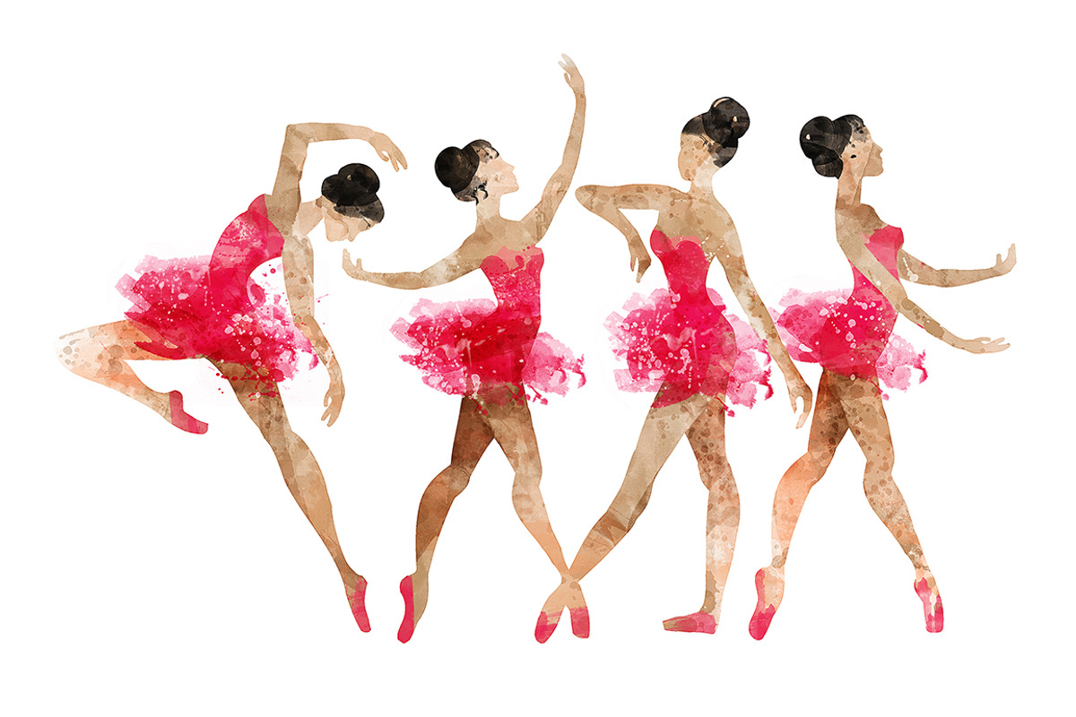 Pink ballet.watercolor, a Person Illustration by art_mouse (Photo 4 of 7)