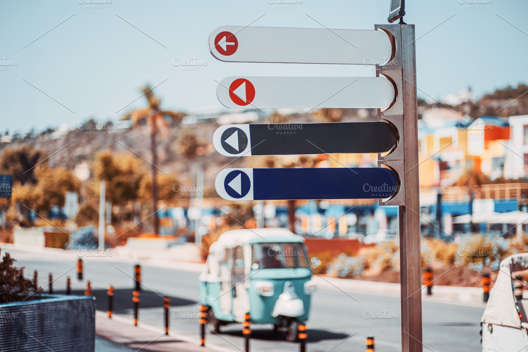 Blank Directional Signpost Mockup, a Transportation Photo by SkyNext