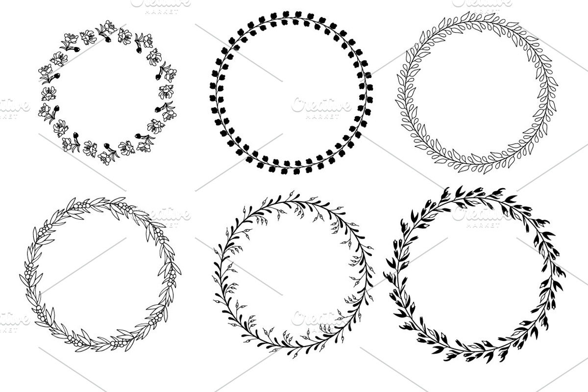 18 Vector Floral Wreathes, an Object Graphic by Sunny Design (Photo 4 of 5)