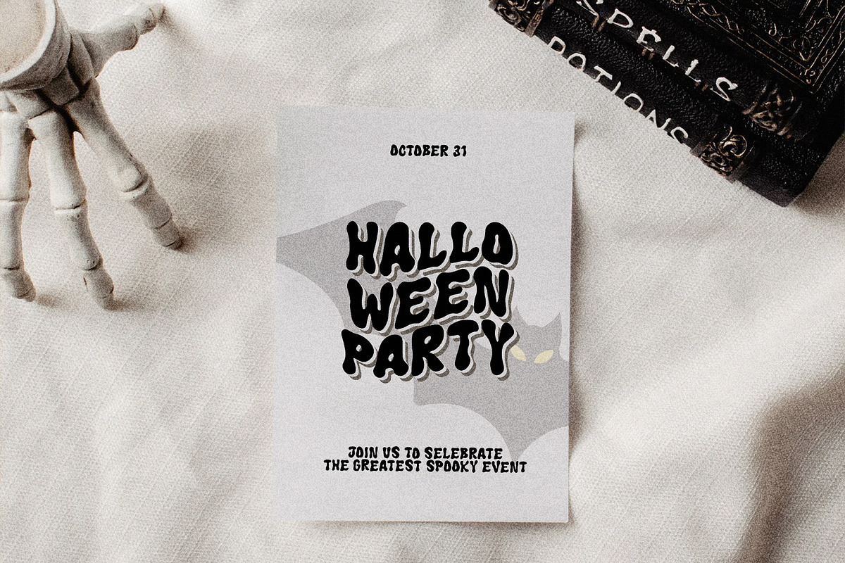 Gentle Ghostly halloween font, a Script Font by supfonts (Photo 7 of 8)