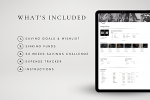 Digital Notion Saving Tracker 2024