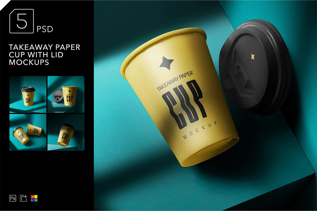 Cup mockup, a Cups & Container Mockup by megostudi0 (Photo 1 of 7)
