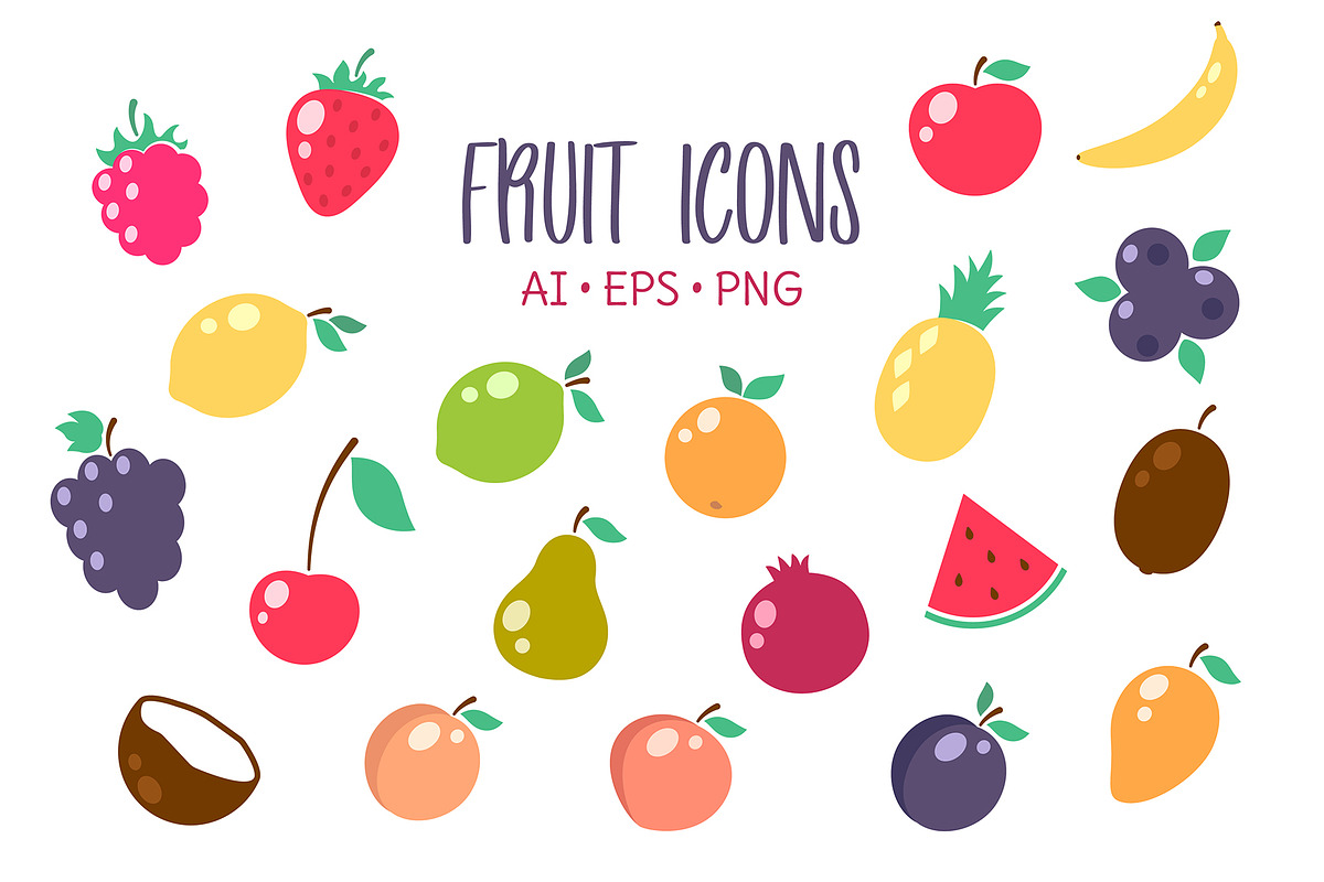 Fruits simple illustration, an Illustration by Cmeree (Photo 1 of 2)
