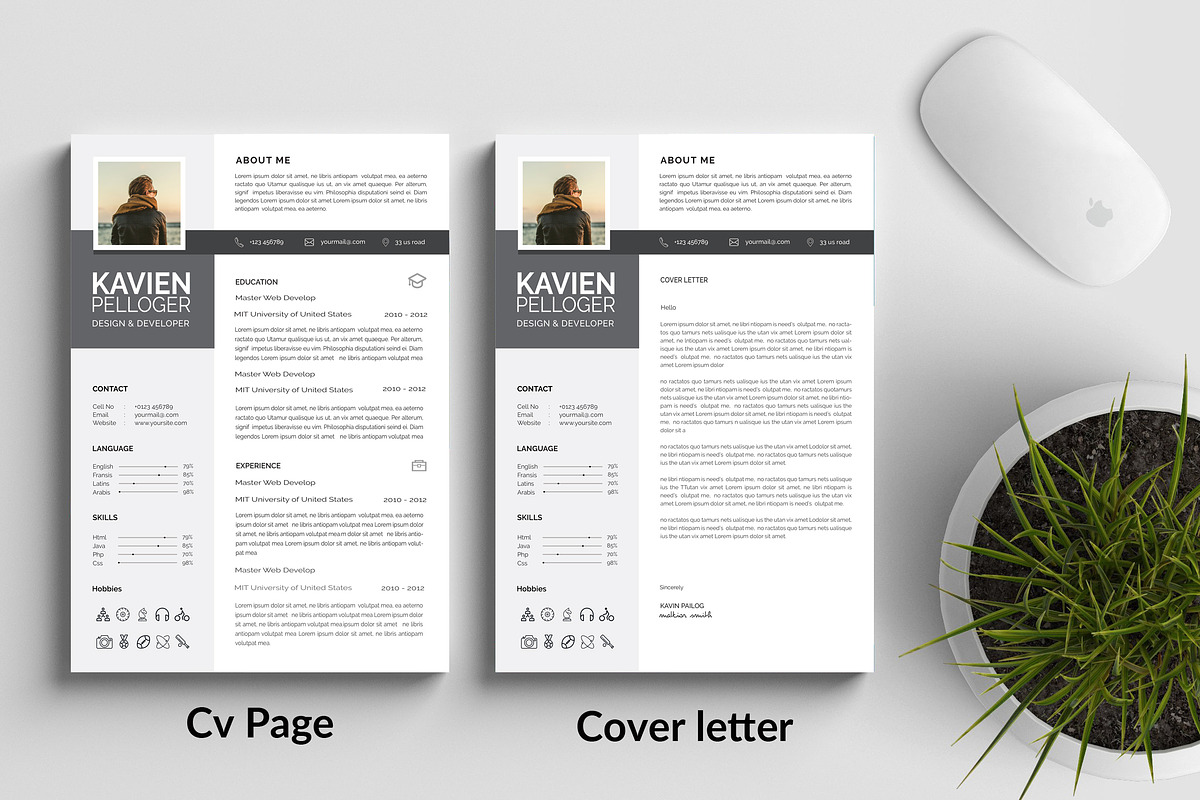Professional Resume CV Template, a Resume Template by Blackcloud_Creations (Photo 6 of 8)