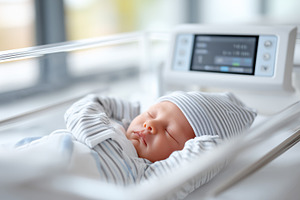 Newborn baby peacefully sleeping in, a Health & Medical Photo by MistyDay
