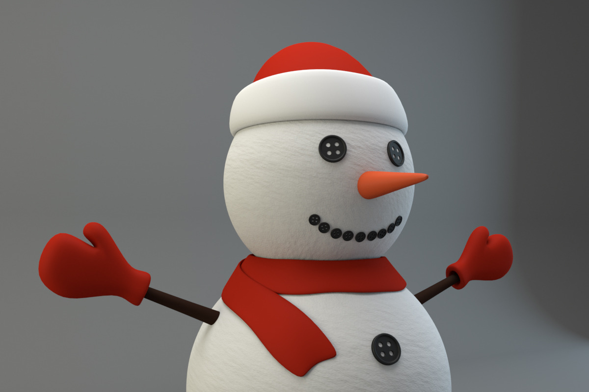 Cartoon Snowman, a Characters & Person 3D Model by XYZ Space (Photo 3 of 7)