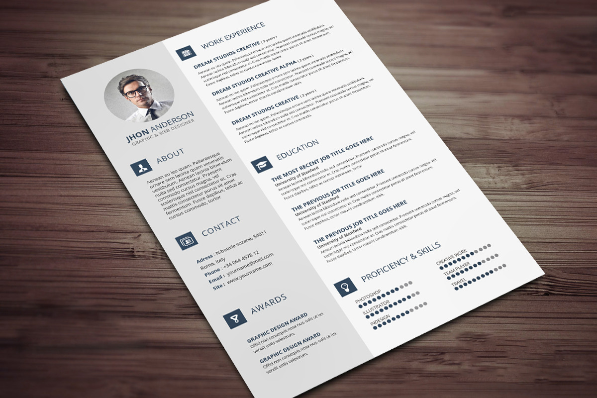 Resume Template, a Resume Template by GraphicsToll (Photo 4 of 6)