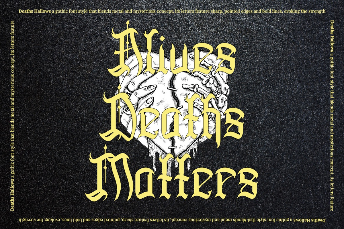 Deaths Hallows- Medieval Blackletter, a Blackletter Font by Dhabee (Photo 14 of 17)