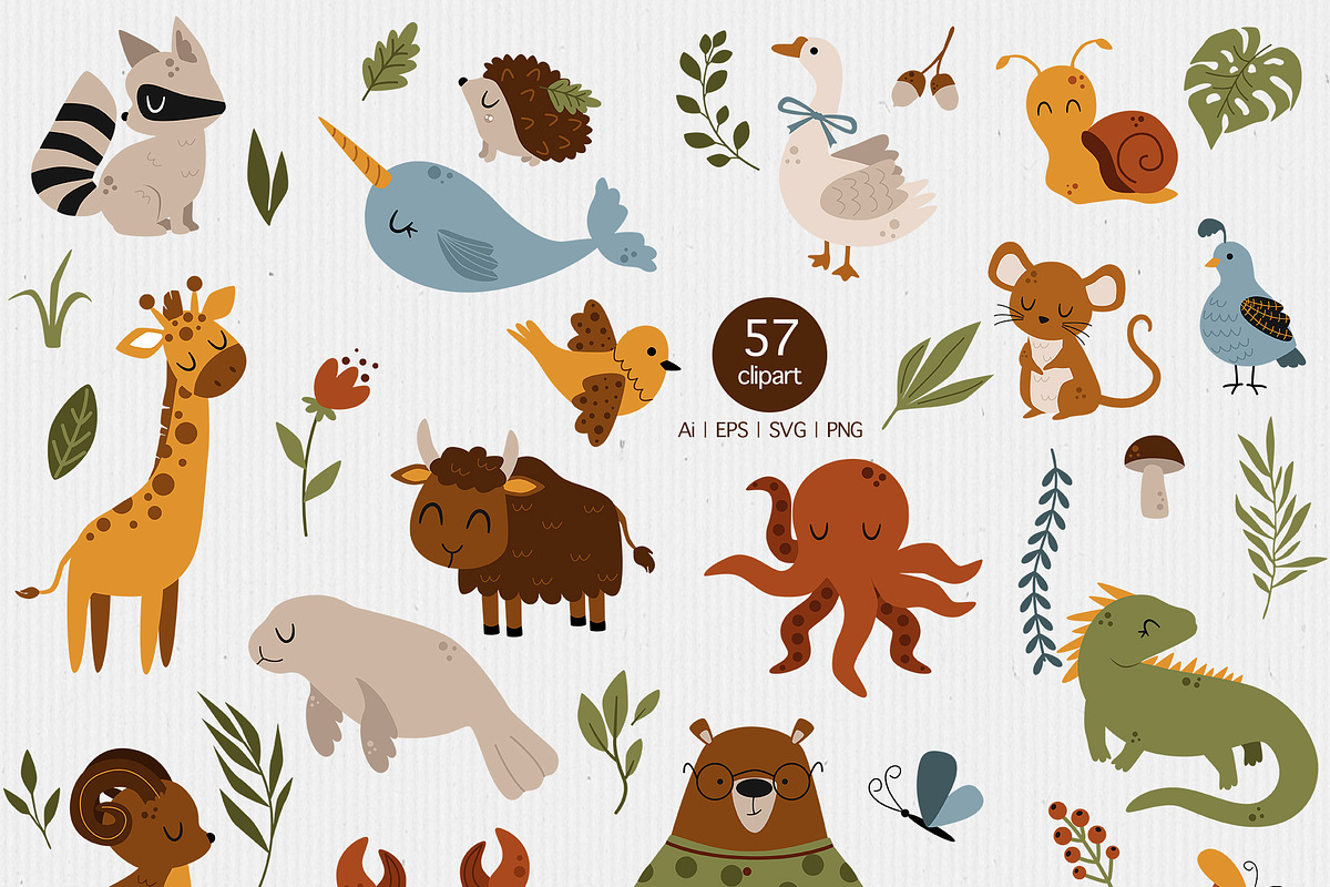 Animals alphabet collection, an Animal Illustration by owlasya (Photo 10 of 12)